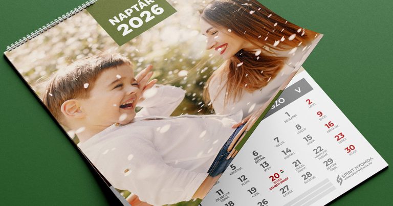 Egyedi fényképes naptár, 2026, Spirit Nyomda Campona, Budapest