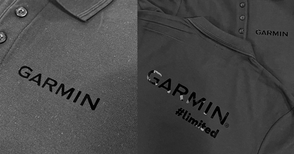 Pólónyomtatás, GARMIN, Spirit Nyomda Campona, Budapest