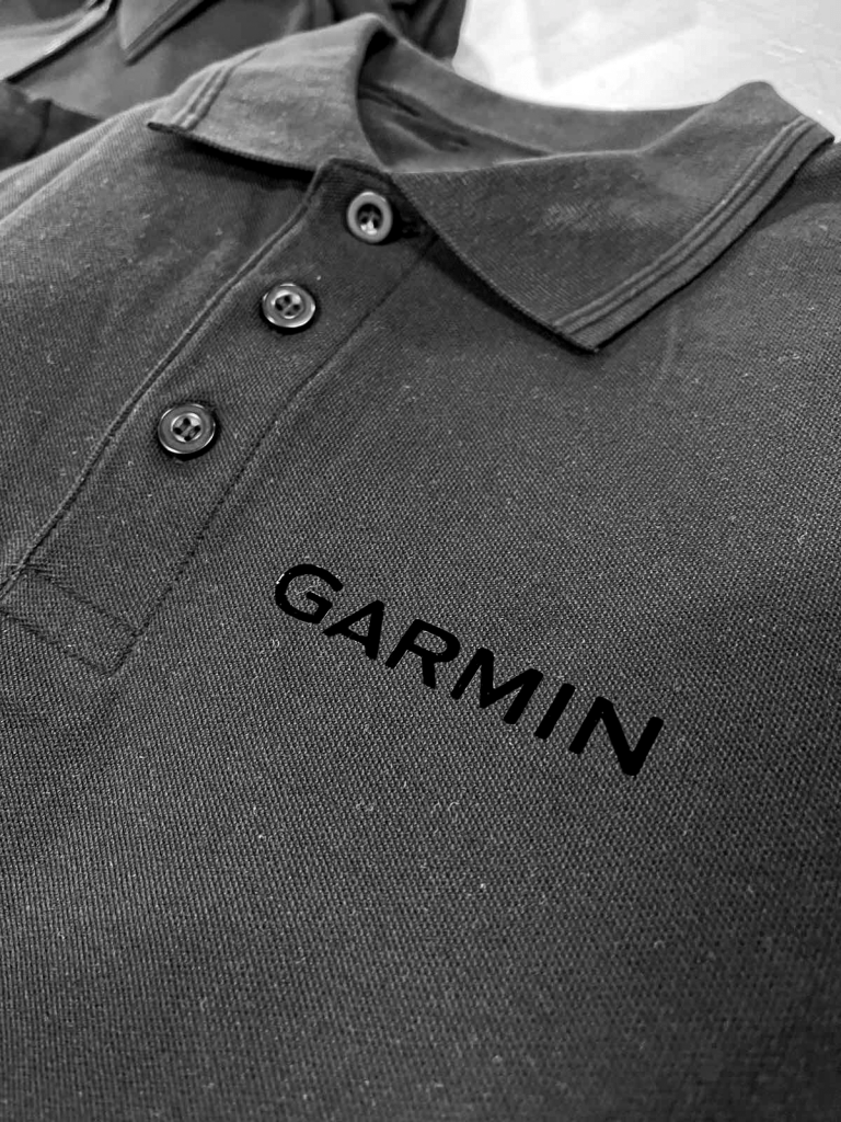 Pólónyomtatás, GARMIN, Spirit Nyomda Campona, Budapest