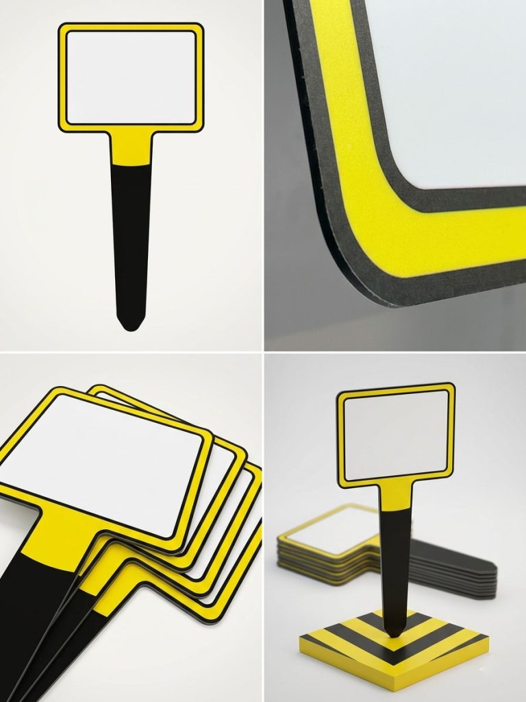 Formavágott dibond tábla, földbe szúrható, infrastruktúra vécelem.