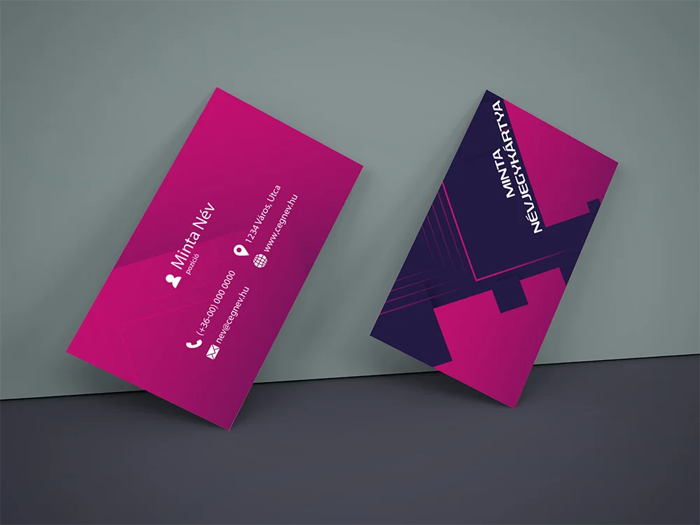 Prémium névjegykártya gyártás, tervezés, nyomtatás. Spirit Nyomda Campona, Budapest
