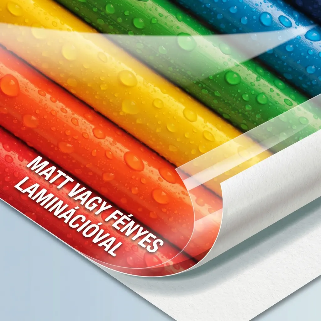 Matrica laminálás, maximális UV védelem.